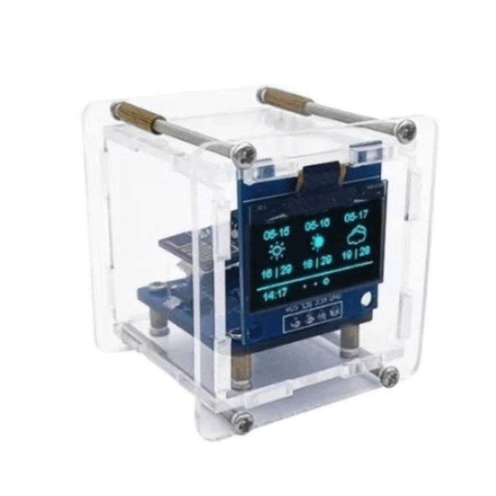 ESP8266 Digital Clock Kits Time Temperature Humidity DIY Clock Soldering Kit  Desktop Decoration