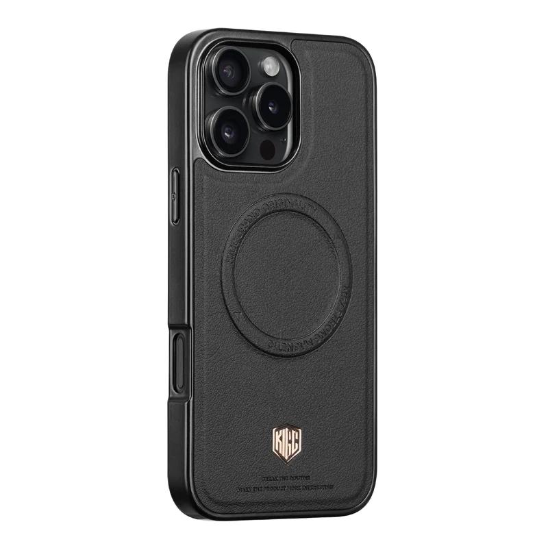 

Роскошный магнитный кожаный чехол Magsafe для IPhone 16 15 Pro Max 16Pro 15Pro IPhone16 ProMax IPones Mac Safe противоударный чехол For iPhone 16