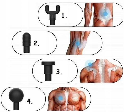 Pistolet Do Masażu Ciała Masażer Mocny Massage Gun