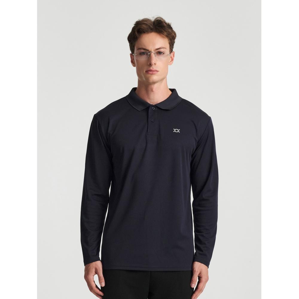 

Daiso [coMMon] Rexy CoLLar Pk Long SLeeve T shirT M L xL Navy [Men] REXY collar PK long sleeve t-shirt XL navy