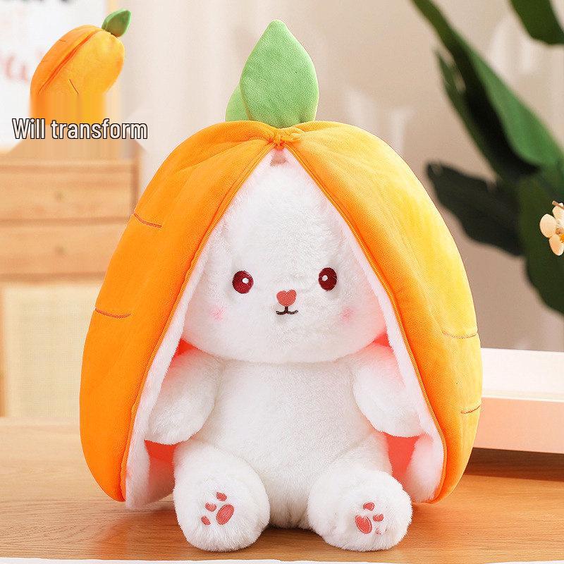 

Influencer-Inspired Strawberry Bunny Plush Toy: Cute, Soft Hugging Doll for Girls 18 cm