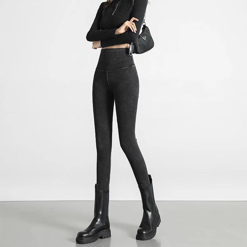 

Большой размер женские полные ММ новый стиль полная девушка плюс бархатные утолщенные облегающие повседневные джинсы брюки весной, осенью и зимой L