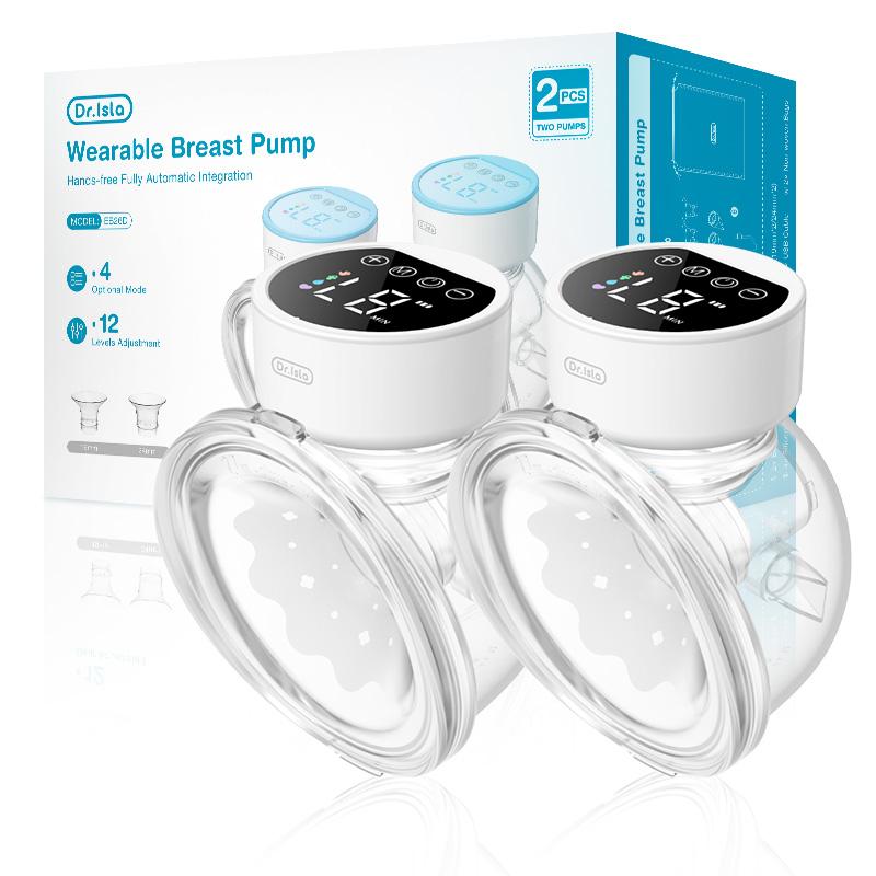 

2pcs Portable Electric Breast Pump Silent Wearable Hands-Free Newborn Milk Extractor Automatic Milker BPA Free Breast Feeding белый