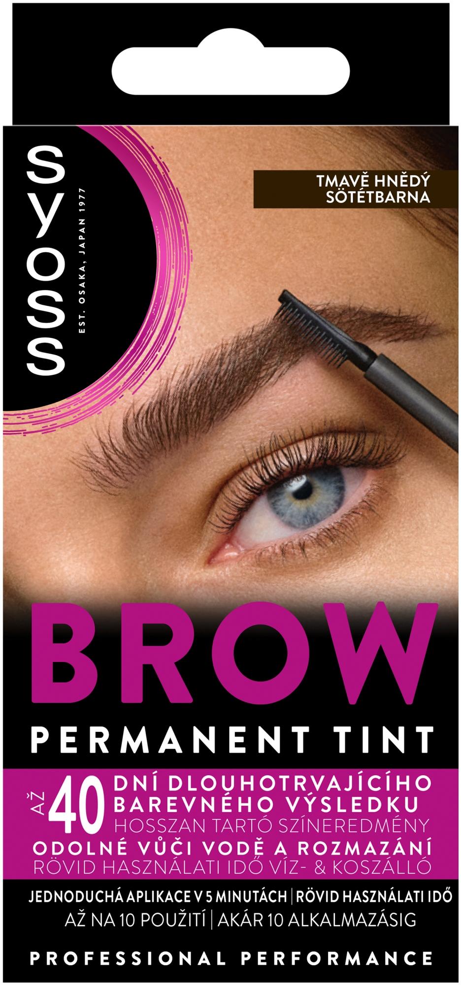 Syoss Coloration Permanente Sourcils Coloration Permanente Sourcils, Marron Foncé 1 Pièce