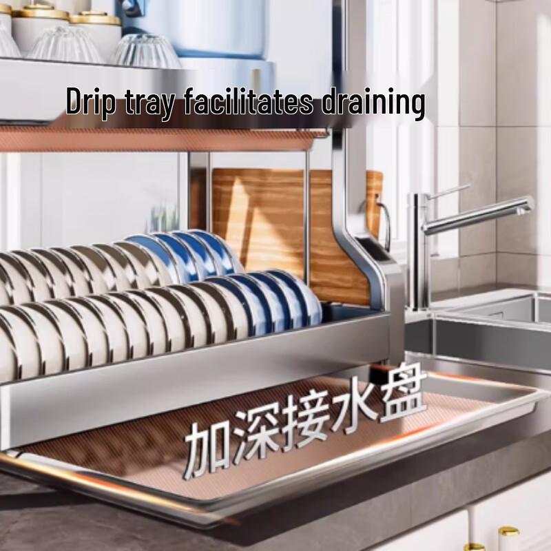 Yingbai 3-poziomowa suszarka do naczyń ze stali nierdzewnej 304