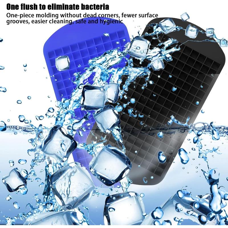 Silicone ice cube mould,square ice cube trays for 160 mini ice cubes, ice cube moulds for jelly, milk, juice, cocktails, whisky