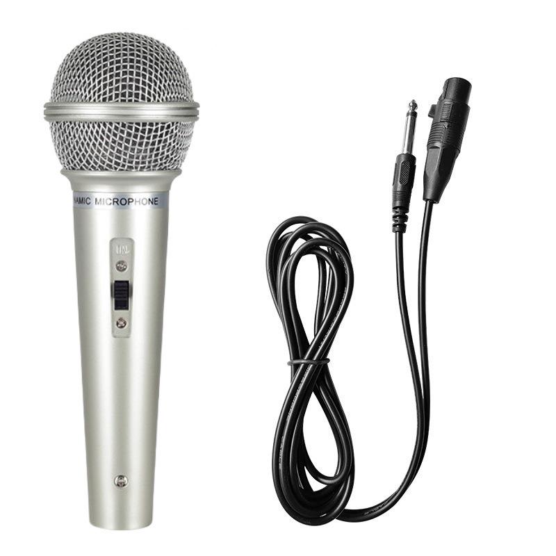 Yushuo Dynamic Wired Microphone for Home Singing, Mobile or Live Streaming; Connects To Audio Amplifiers and Sound Cards.
