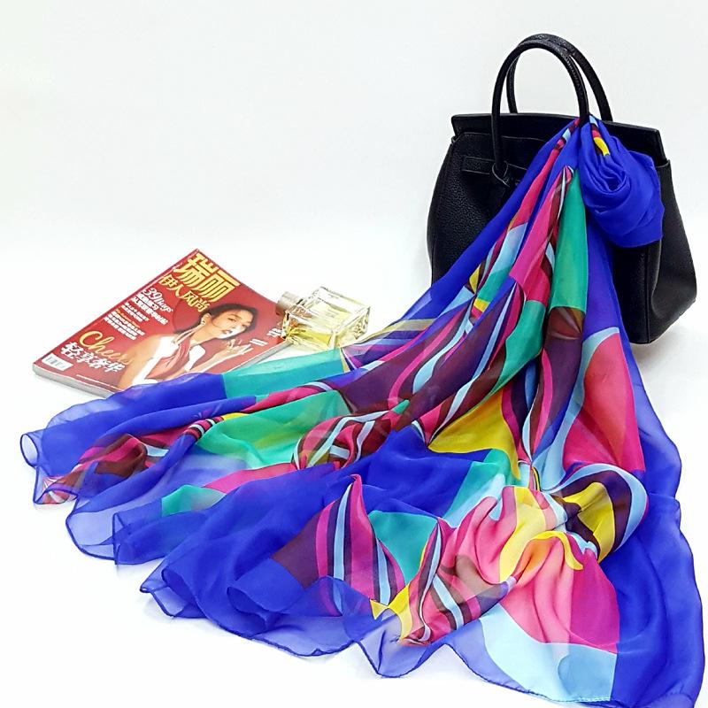 All-Season Oversized Chiffon Scarf for Women - Sun Protection & Versatile Wear