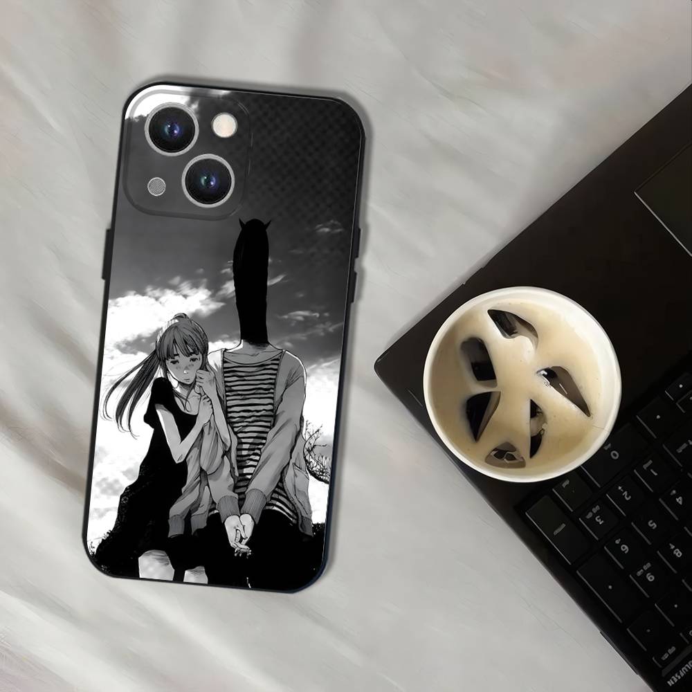 Goodnight Oyasumi Punpun Black Soft Cover Phone Case For iPhone 17,16,15,14,13,12,11,Pro,XS,Max,XR,Plus,E,SE4,Mini