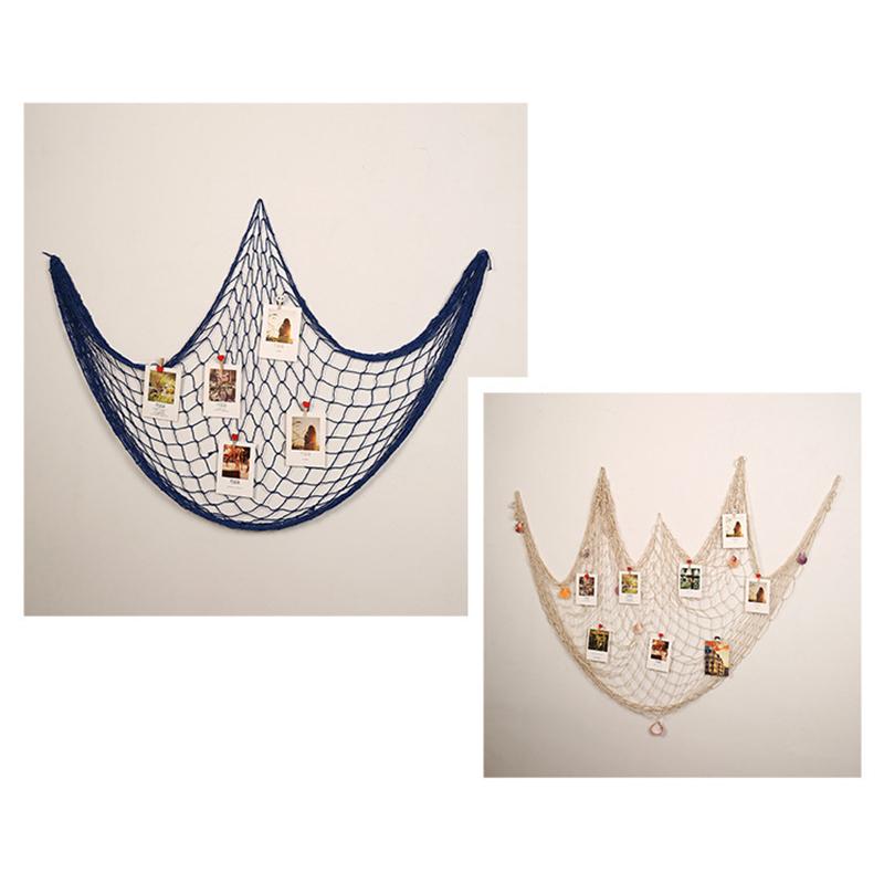 Fishing Net Wall Hangings Ornament Studio Prop Room Home Decoration Mediter Sea Stickers Marine Over The Garden Crafts Nautical