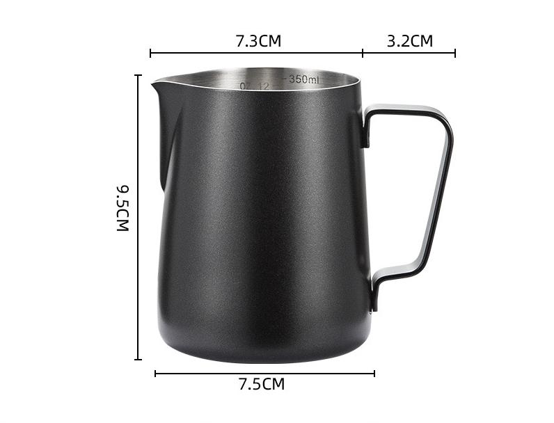 350ML Coffee Milk Frothing Pitcher with Scale Latte Stainless Steel Pour Over Coffee Kettle Espresso Steaming Milk Frothing Cup