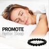 Bracciale in pietra di ossidiana nera naturale che promuove la circolazione sanguigna Rilassa il sollievo dall'ansia Braccialetti per la perdita di peso sani Donna Uomo