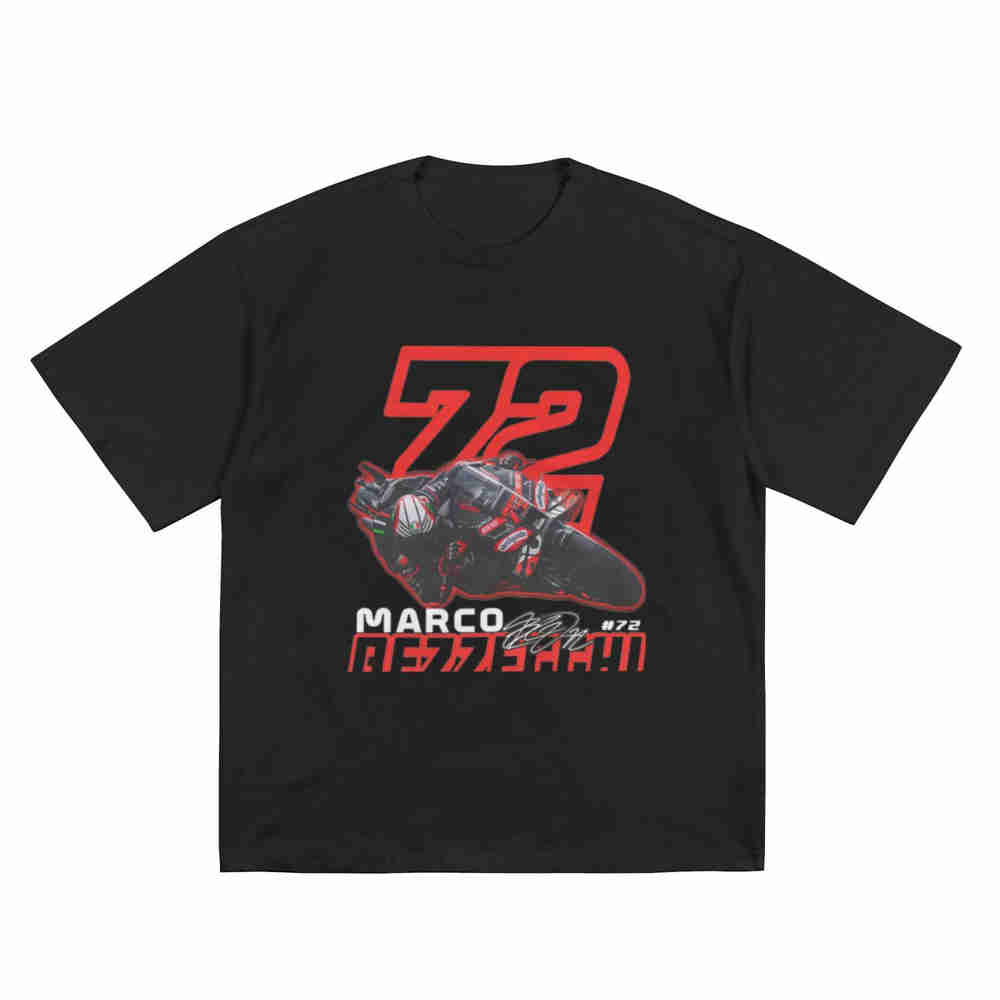 Marco Bezzecchi 72 Racing Short Sleeve Tee 100% Cotton T-Shirt