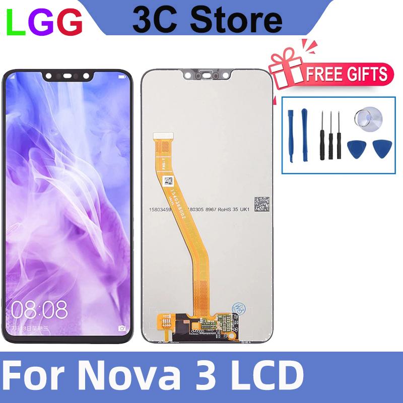 Оригинальный ЖК-дисплей для Huawei Nova 3 Сборка сенсорного экрана Запасные части Original