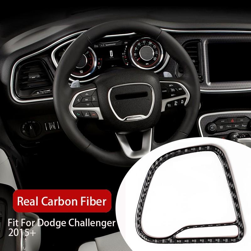 Carbon Fiber Driver Dashboard Air Vent Sticker Trim For Dodge Challenger 2015-24