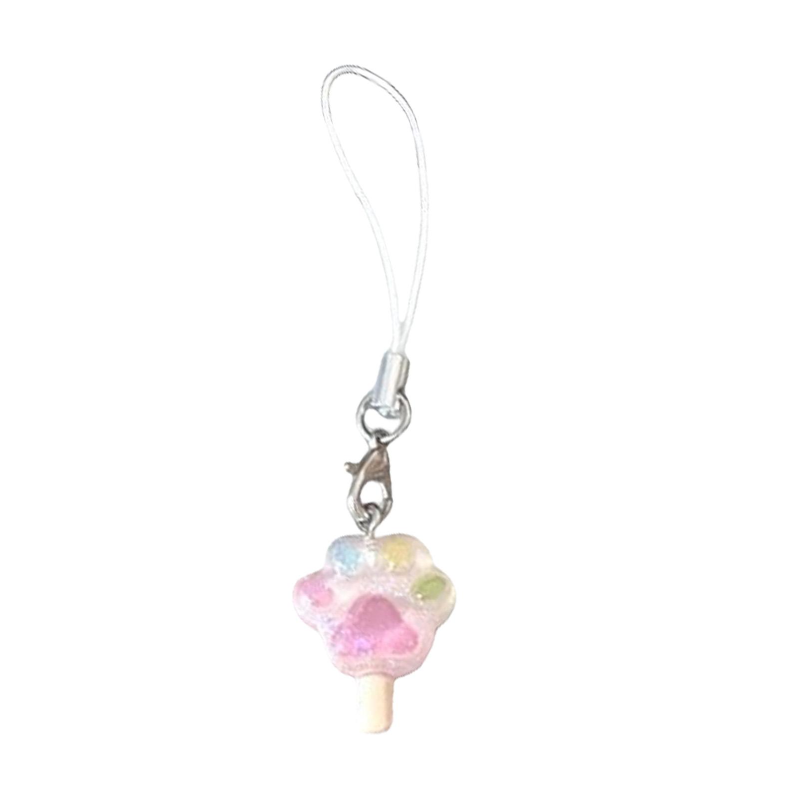 

Sparkling Resin Ice Cream Keychain Cuteness Phone Strap Multifuntional Bag Charm for Women Fashion Phone Accessories 1