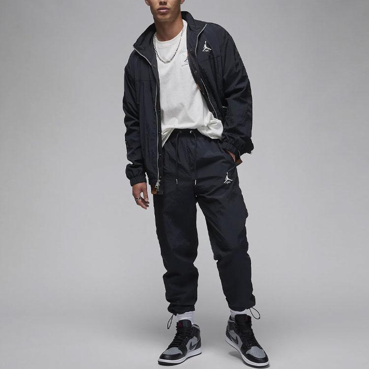 Jordan Letter Logo Print Drawstring Sports Long Pants Men Bottoms Black FB7293-010