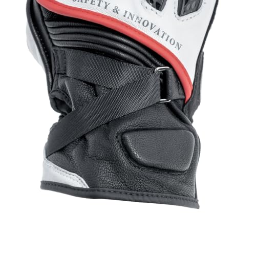 Komine Motorcycle GK-854 Leather Protect Warm Gloves HG Black Red M
