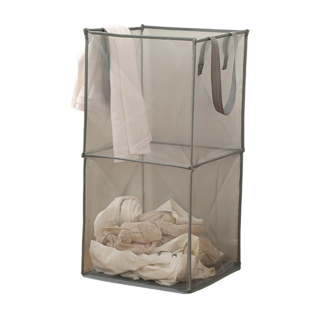 Stable High Capacity Foldable Laundry Basket Square Shape Anti Tip Laundry Hamper for Large Family Use