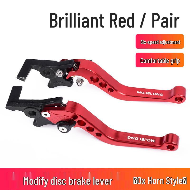 Adjustable Bull Horn Brake Levers for Little Monkey M3 Motorcycle - Front & Rear Disc Brake Modification