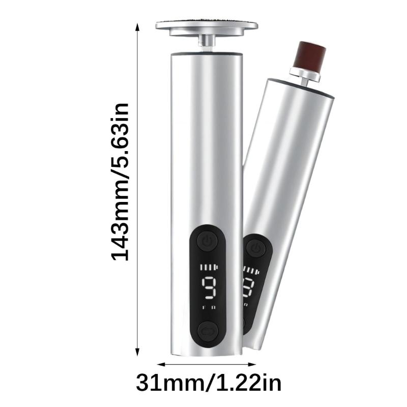Rechargeable Foot File Including 10 Extra Heads And Type C Charging For Gentle Smooth Feet