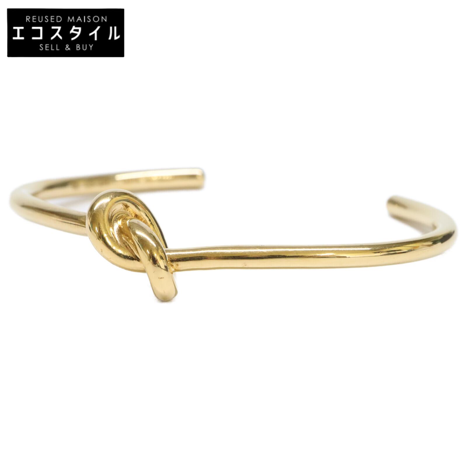 

CELINE 46P466BRA.35OR Knot Extra Thin Bracelet / Gold Finish Brass Bangle C2 goldUsed