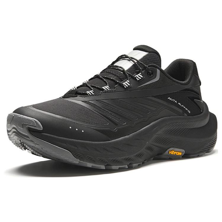 New Anta Durable Breathable Low Top Casual Trail Running Shoes Men's Black 912345588-2