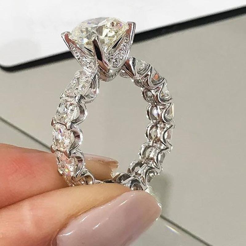 Luxury Vintage Retro 925 Silver Designer Engagement Ring for Women Party Lady Gift Finger Jewelry