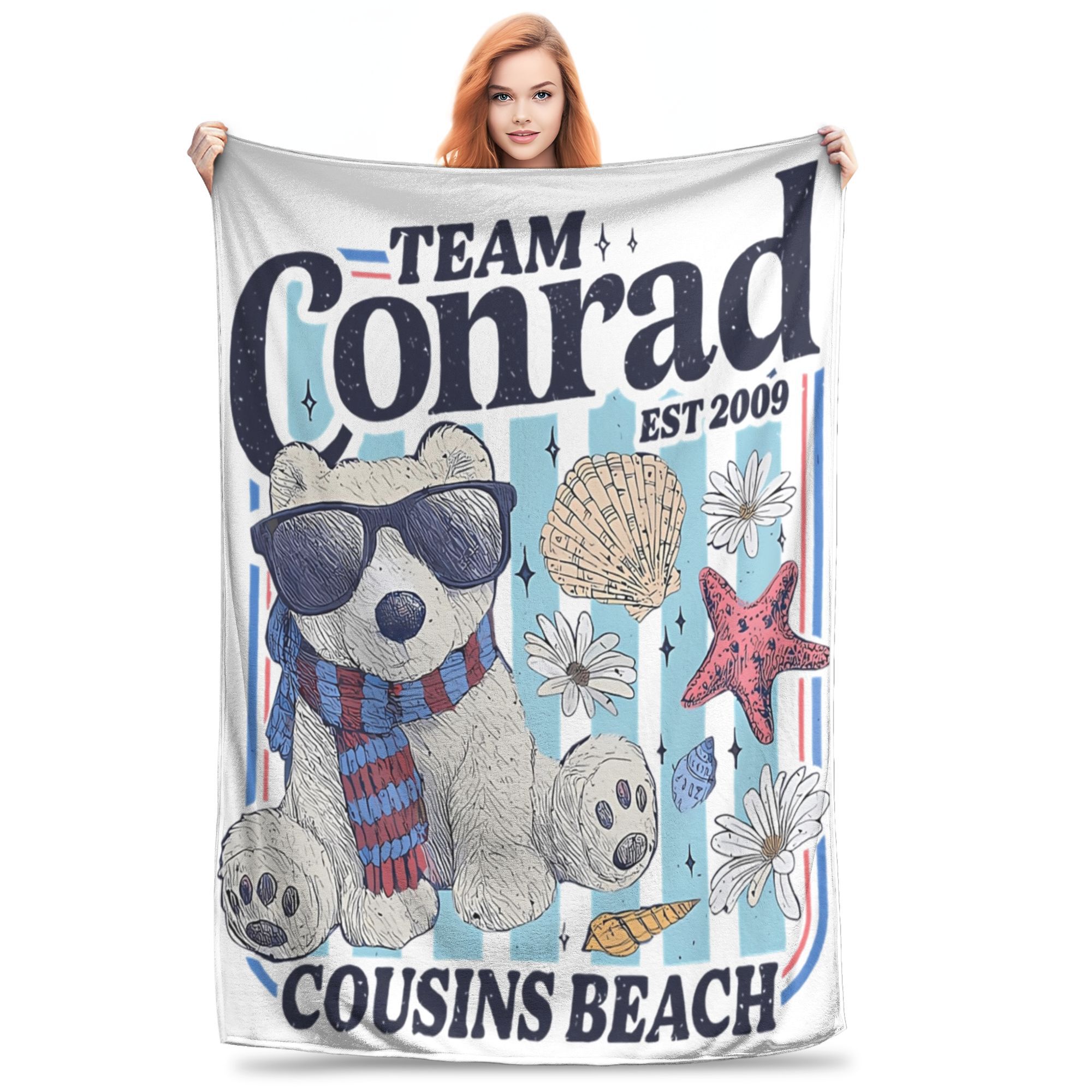 

Conrad Fisher Turned Pretty Printed Blanket For Men Women Super Soft Summer Movie Beach Throw Blankets for Sofa Multiple Sizes 30x40in
