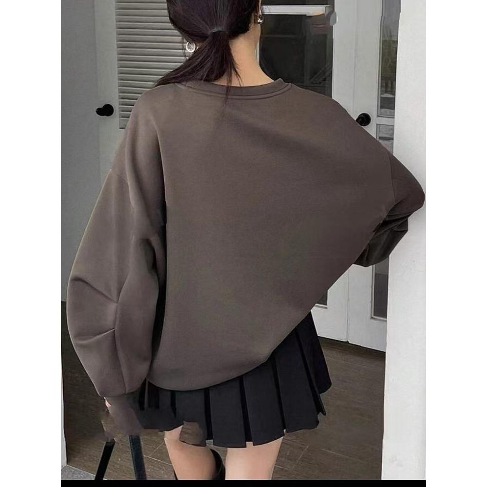 Women's Autumn and Winter Bat Sleeve Sweatshirt Loose Tops Ladies Sweatshirt  Casual Tops