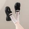 Fashion Women's Shoes Buckle  Jane Shoes Round Toe Solid Loafers Pumps Fashion JK Uniform Shoes Butterfly Knot Platform Leather Shoe