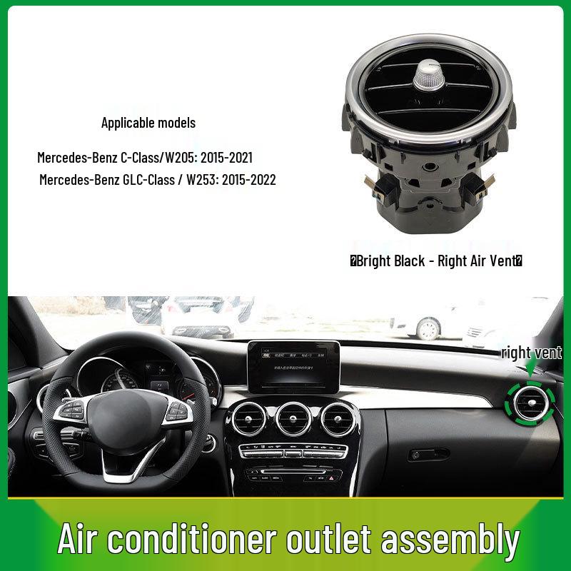 Compatible with Mercedes-Benz C-Class and GLC-Class W205 W253 Dashboard Front and Rear Air Conditioning Vent Grilles