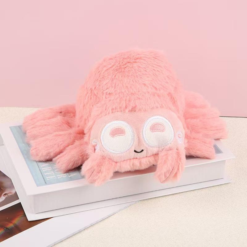Simulated little spider doll gift for friends plush toy creative black and white spider doll claw machine doll