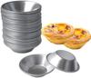 Mini Round Tart Molds Nonstick Baking Tools Suitable for Tarts Small Pies Muffins and Cookies; Silver Color.