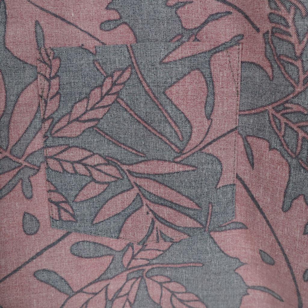 Mean Made In Japan Leaf Pattern Short Sleeve Open Collar Aloha Shirt 2 Men's Used