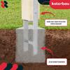 KOTARBAU® H-Post Base for Embedding Bracket Galvanized Steel Anchor 90 MM Set of 2
