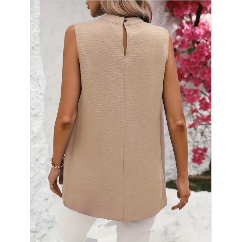 IHUASU Fake Two Shirt Design Sense Stitching Shirt Top