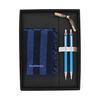 Orobianco Freccia Ballpoint Pen & Mechanical Pencil & Hand Towel Gift Set - Light Blue
