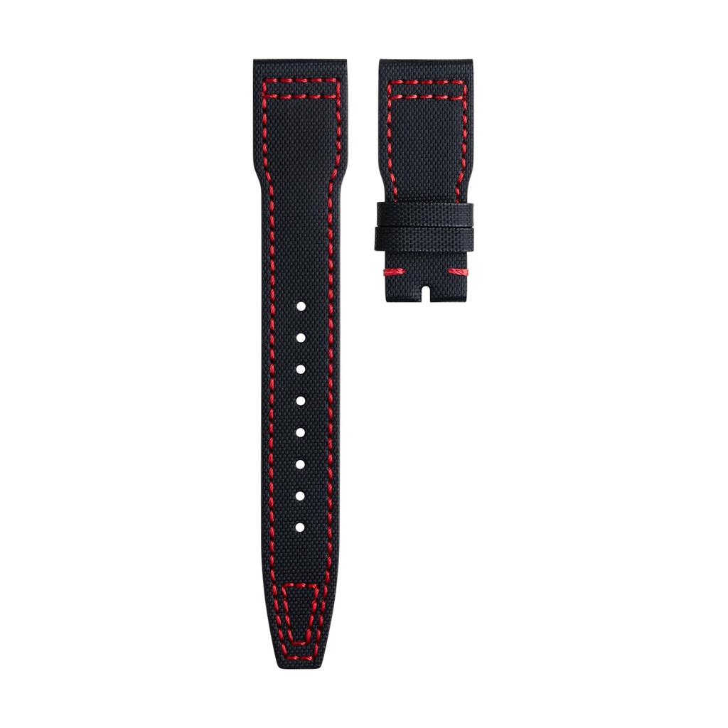 Nylon Front Calfskin Leather Back 20mm 21mm 22mm Watch Band For IWC Strap Pilot SPITFIRE MARK18 Portofino TOP GUN Belt Universal