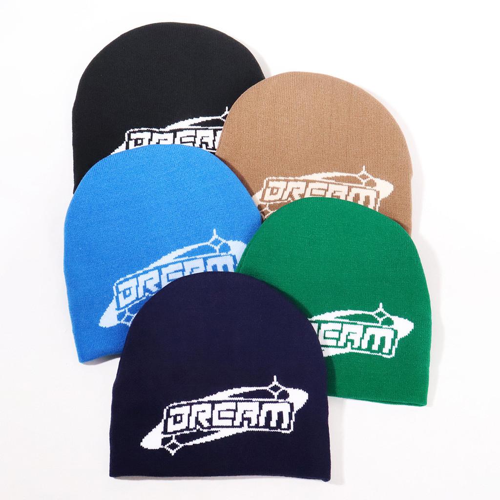 Unisex Letter Pattern Knit Cap For Winter Streetwear And Daily Use