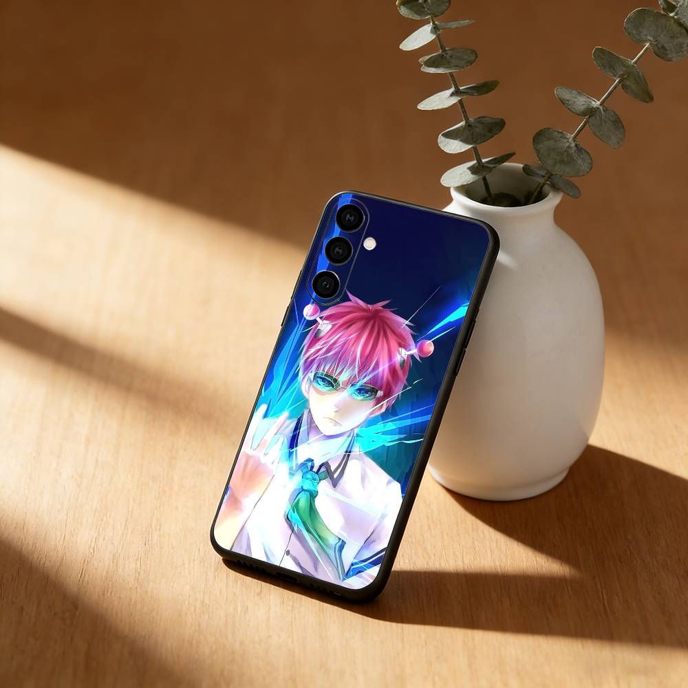 S-Saiki Anime Kusuo Phone Case For Samsung Galaxy A20,21s,22,31,32,52,53,72,73,80,91 Soft Black Shell