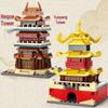 LEGO-Compatible Ancient Chinese Architecture: Yellow Crane & Yueyang Towers Building Set for Children