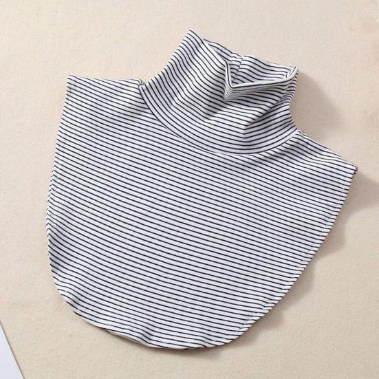 Gefälschte Kragen für Damen, elastisch, einfarbig, hoher Kragen, Herbst/Winter, vielseitig, lässiger Stil, unten, falscher Kragen