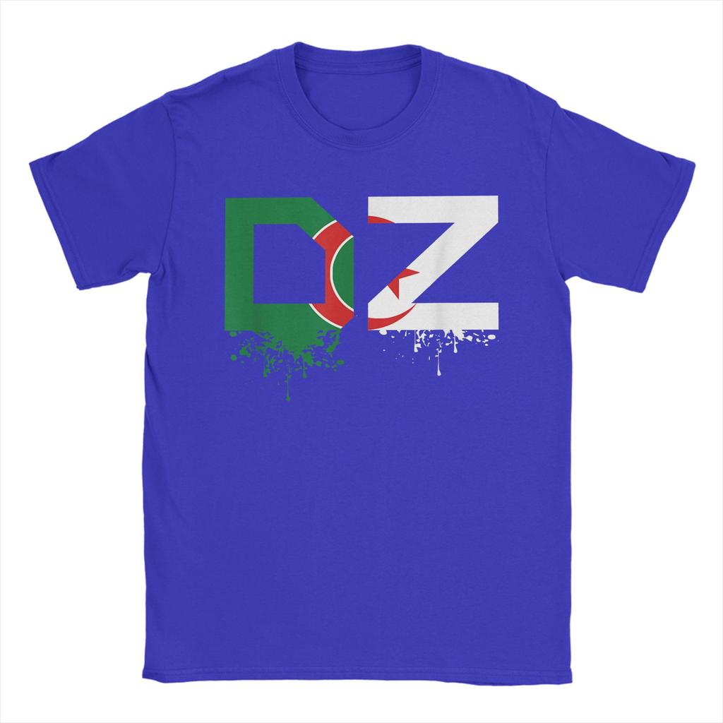 DZ Algeria Algerian Flag Men T Shirt Africa Arab Novelty Tees Short Sleeve Round Collar T-Shirt Cotton Summer Clothing