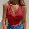 Solid Color V-neck Wrapped Women's Vest Camisole Tops