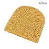 Fashion Vintage Artistic Beret Cap Hollowed-out Hand-Made Skullies Hat Breathable Sweet Knitted Hat Women