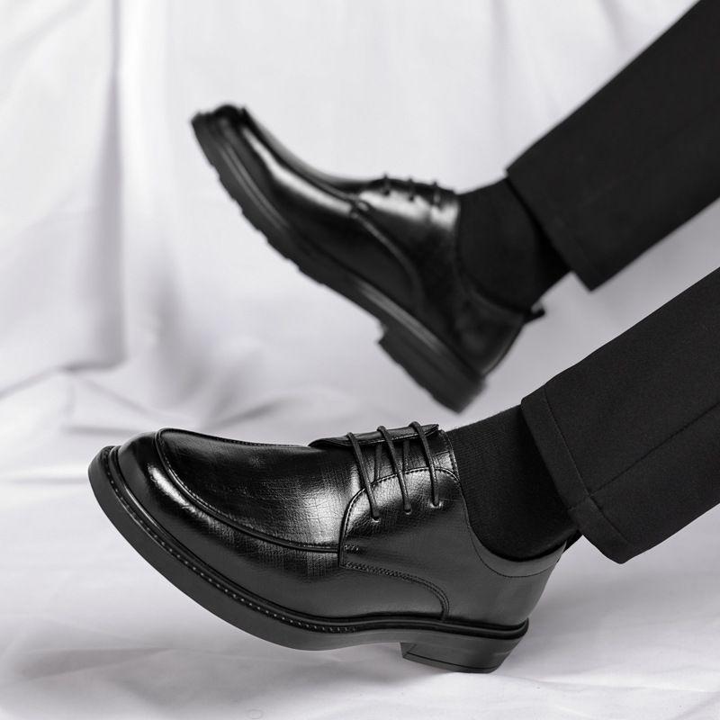 

Мужские туфли из натуральной кожи для свадьбы и бизнеса: Британский стиль, Дышащий, Широкая посадка 41