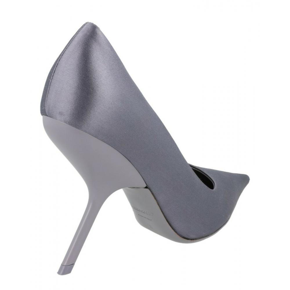 Salvatore Ferragamo Eva X5 Satin Pumps Dark Grey