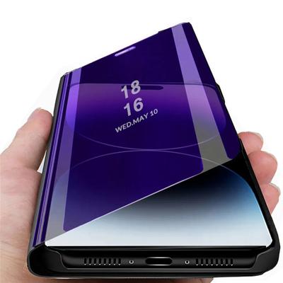 Luxury Plating Mirror Phone Case For iPhone 15 14 13 12 11 Pro Max X XR XS Max 7 8 15 Plus Shockproof Phone Bumper Flip Book Cover