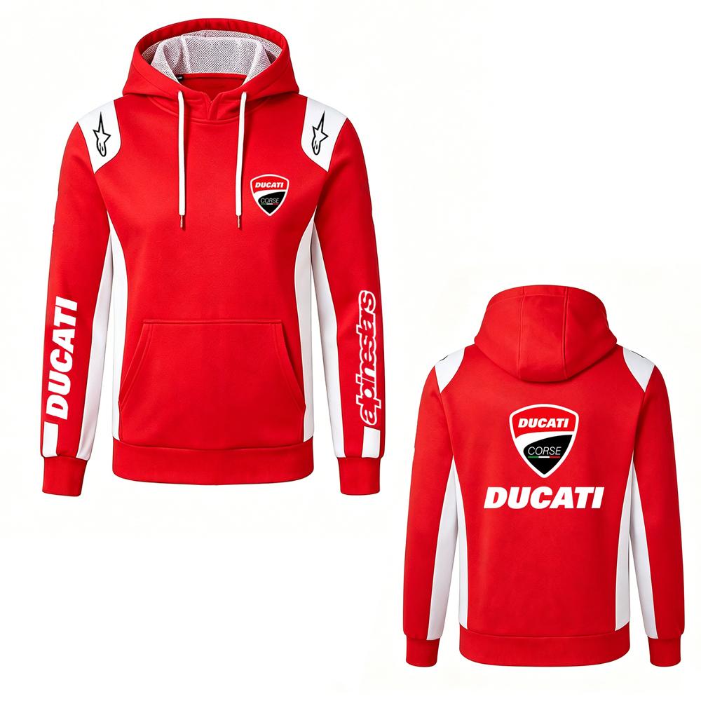 Ducati Heren  Corse MotoGP Racing Hoodie Print Pullover Sweatshirt Casual Motorfiets Sport Hooded Top 4XL